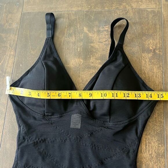 V-Neck Bodysuit Tummy Control Mesh Cross Slim Belly Body Shaper Waist Trainer - Picture 10 of 16